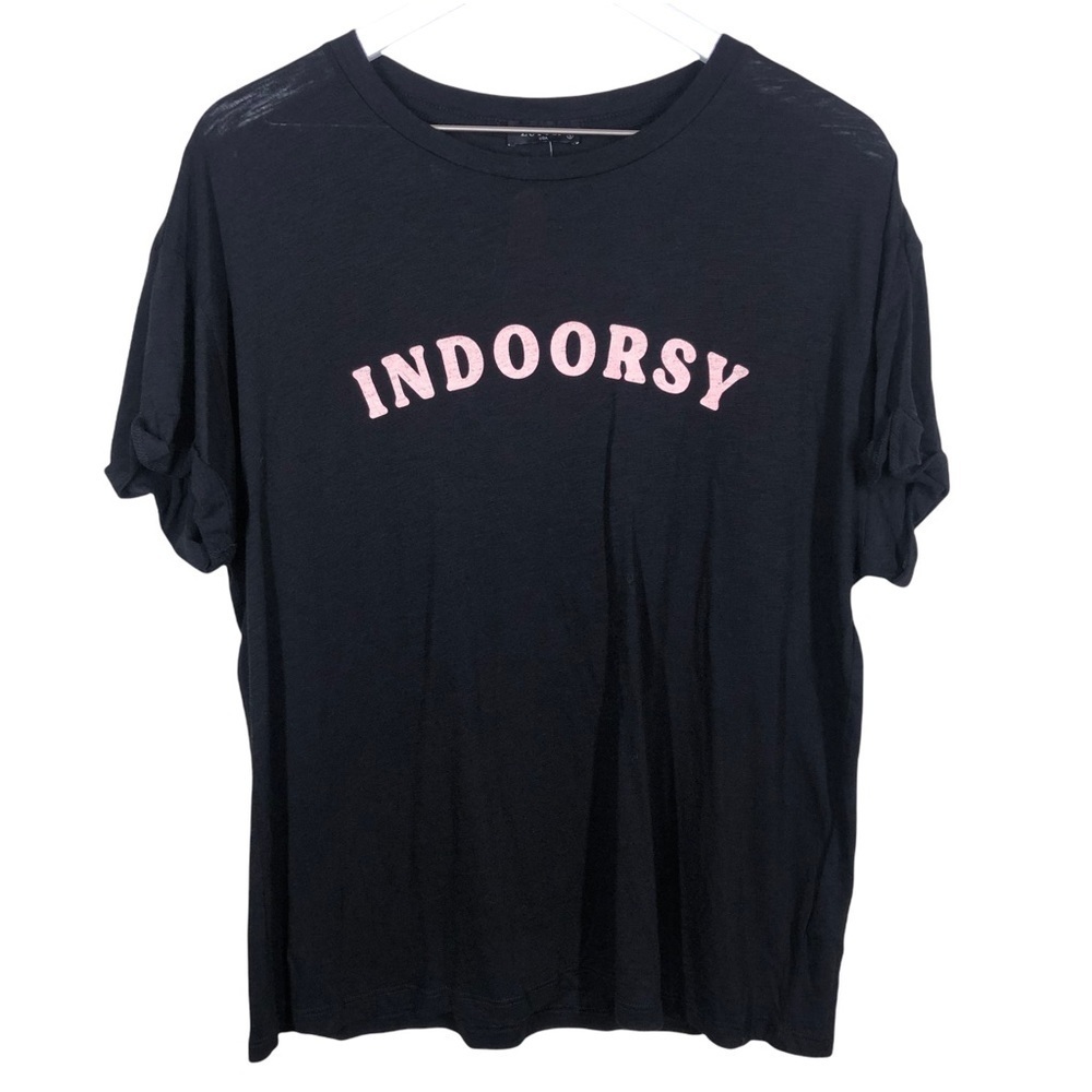 Zutter Black Indoorsy Short Sleeve Graphic Tee Size Small
